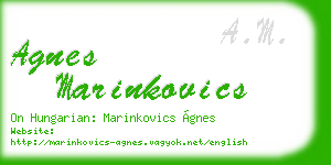 agnes marinkovics business card